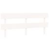 vidaXL Bed Headboard White 204x3x81 cm Solid Wood Pine