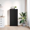 vidaXL Cabinet with Drawer Black Oak 55.5x34x119.5 cm Engineered Wood