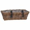 vidaXL Hanging Planter Basket 2 pcs Brown 48 x 22 x 15 cm Lacak Rattan