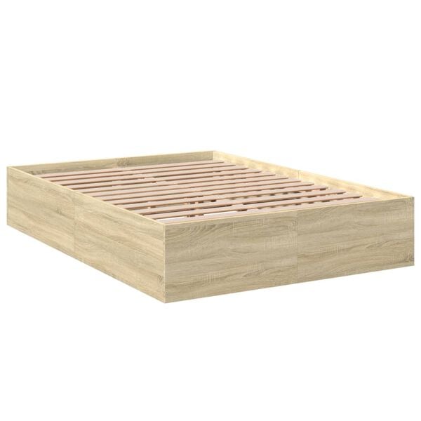 vidaXL Bed Frame without Mattress Sonoma Oak 135x190 cm Double