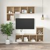 vidaXL Wall-mounted TV Cabinet Sonoma Oak 37x37x107 cm Engineered Wood