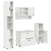 vidaXL Bathroom Furniture Set 4 pcs High gloss white Engineered wood
