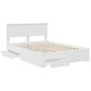 vidaXL Bed Frame with Headboard White 140 x 190 cm Engineered Wood