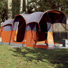 vidaXL Family Tent Tunnel 8-Person Grey and Orange Waterproof