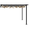 vidaXL Wall Mounted Gazebo Taupe Steel