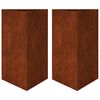 vidaXL Garden Planters 2 pcs Triangular 50x43x75 cm Weathering Steel