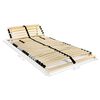 vidaXL Slatted Bed Base without Mattress with 28 Slats 7 Zones 80x200 cm