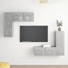 vidaXL 4 Piece TV Cabinet Set Concrete Grey Engineered Wood