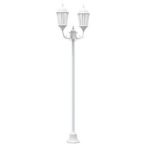 vidaXL Garden Light Post White Aluminium and Glass