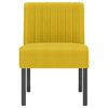 vidaXL Slipper Chair Yellow Velvet