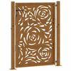 vidaXL Garden Gate 100x125 cm Weathering Steel Flame Design