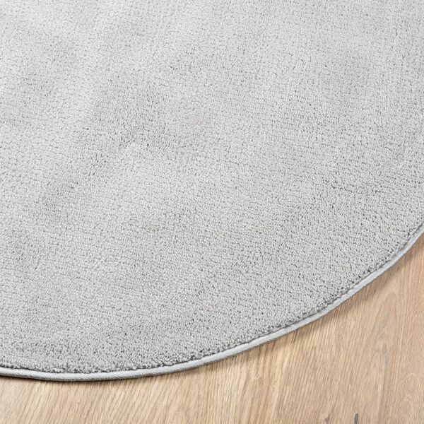 vidaXL Rug OVIEDO Short Pile Grey &Oslash; 80 cm