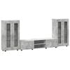 vidaXL TV Cabinet Set FLORIN 3 pcs Concrete Grey Engineered Wood