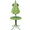 vidaXL 3 Piece Kids' Garden Bistro Set with Parasol Green