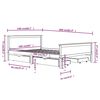 vidaXL Bed Frame without Mattress with 4 Drawers Solid Wood 160x200 cm