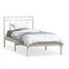 vidaXL Bed Frame without Mattress White Solid Wood 100x200 cm (810008+814080)