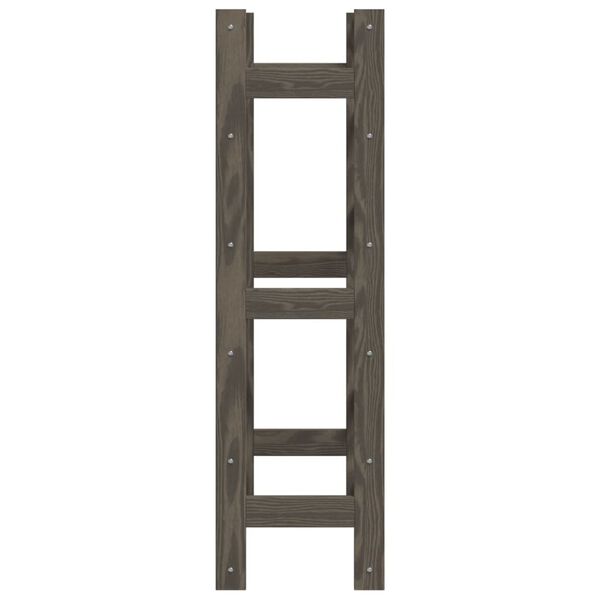 vidaXL Wine Rack for 30 Bottles Grey Solid Wood Pine