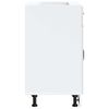 vidaXL Kitchen Base Cabinet Kalmar High Gloss White Engineered Wood