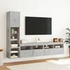 vidaXL 4 Piece TV Wall Units with LED Concrete Grey Engineered Wood