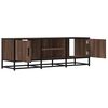 vidaXL TV Cabinet Brown Oak 120x35x41 cm Engineered Wood and Metal