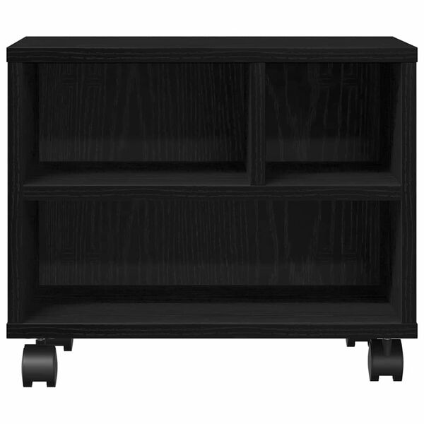 vidaXL Printer Stand Black Oak 41 x 32 x 34.5 cm Engineered wood