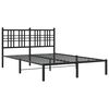 vidaXL Metal Bed Frame without Mattress with Headboard Black 120x190cm