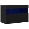 vidaXL TV Wall Cabinet Black oak 60 x 30 x 40 cm Engineered Wood