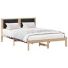 vidaXL Bed Frame with Headboard Black 150 x 200 cm Solid Pine Wood