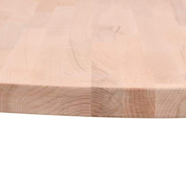 vidaXL Table Top &Oslash;80x2.5 cm Round Solid Wood Beech