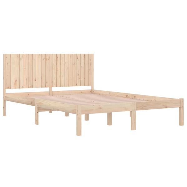 vidaXL Bed Frame without Mattress 200x200 cm Solid Wood Pine