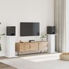 vidaXL Speaker Stands 2 pcs White 30x30x80 cm Engineered Wood