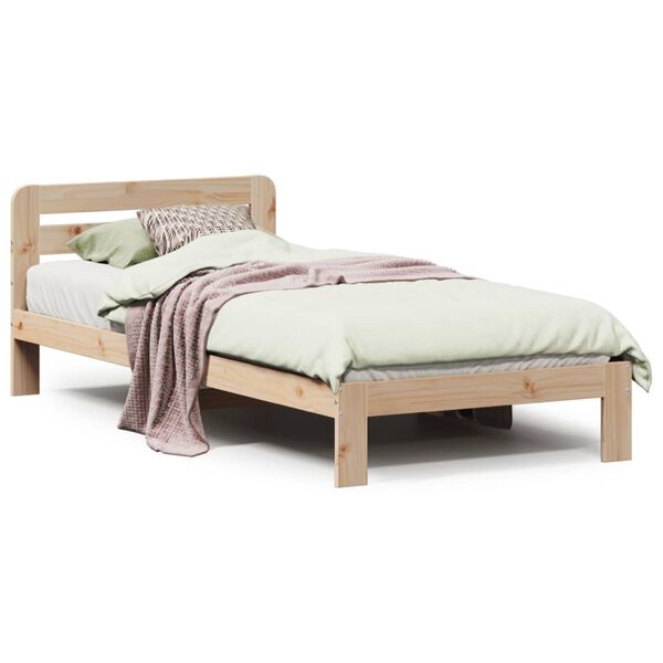 vidaXL Bed Frame without Mattress 90x200 cm Solid Wood Pine