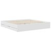 vidaXL Bed Frame with Headboard White 200 x 200 cm Engineered Wood