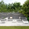 vidaXL 11 Piece Garden Sofa Set White Solid Wood Pine