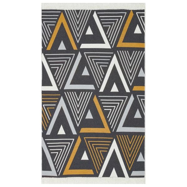 vidaXL Rug Yellow and Grey 120x180 cm Cotton