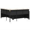 vidaXL Garden Sofa with Table and Cushions L-shaped Black Poly Rattan