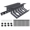 vidaXL Under Desk Cable Management Tray 2 pcs Anthracite
