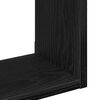 vidaXL Wall Shelf Black Oak 90x16x78 cm Engineered Wood