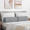 vidaXL Bolster Pillows 2 pcs Light Grey &Oslash; 25 x 70 cm Fabric