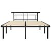 vidaXL Bed Frame without Mattress Black Metal 140x200cm