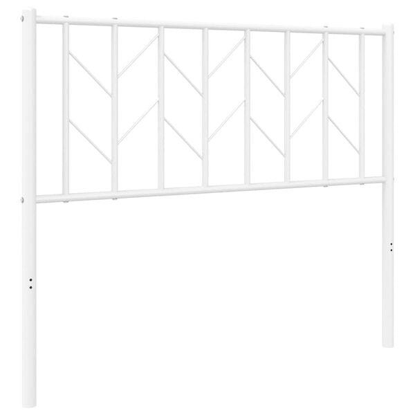 vidaXL Metal Replace Headboard White 100 cm