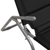 vidaXL Folding Sun Loungers 2 pcs Black Textilene&Powder-coated Steel