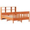 vidaXL Bed Frame without Mattress Wax Brown 120x190 cm Small Double Solid Wood Pine