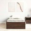 vidaXL Bed Frame without Mattress Brown Oak 90x200 cm