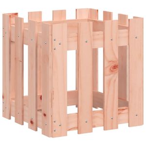 vidaXL Garden Planter with Fence Design 40x40x40 cm Solid Wood Douglas