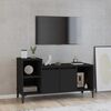 vidaXL TV Cabinet Black 100x35x55 cm Engineered Wood