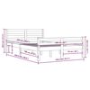 vidaXL Bed Frame without Mattress White Solid Wood 160x200 cm