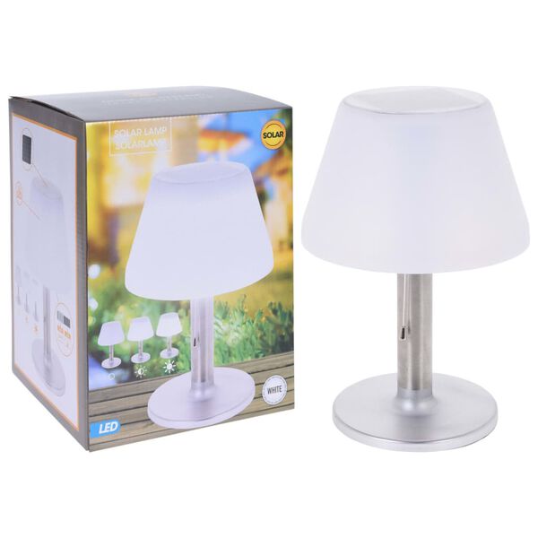 ProGarden LED Solar Table Lamp White