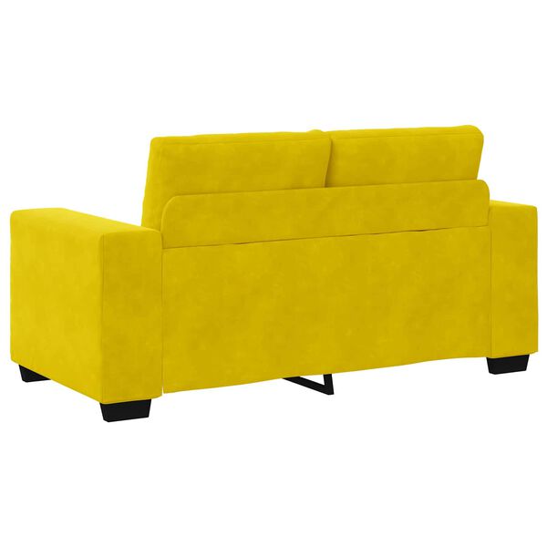 vidaXL Sofa Yellow 160 x 80 x 82 cm Poly velvet