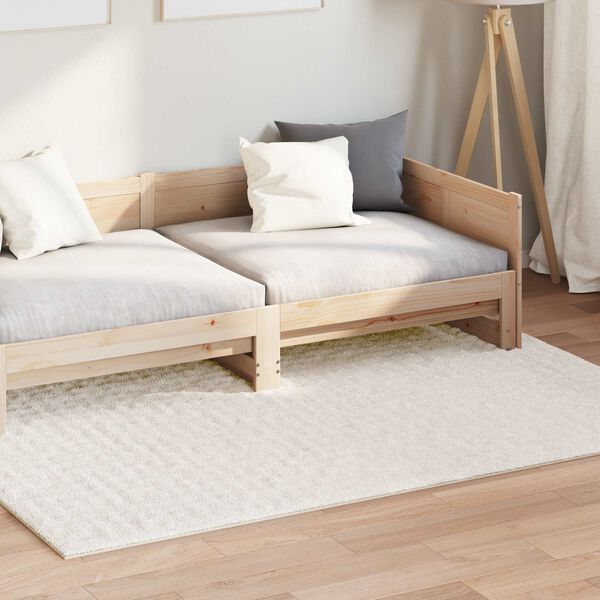 vidaXL Area Rugs Rectangular HUARTE Cream 200 x 140 cm Polyester